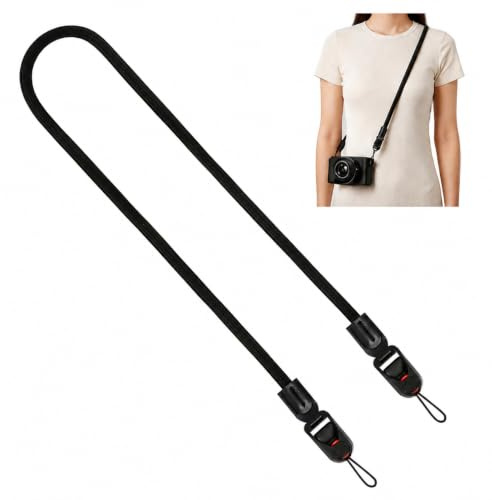 JXRSKJ Sangle Appareil Photo Réglable 100 CM, Courroie Appareil Photo à Dégagement Rapide, Bandouliere Appareil Confortable, Camera Strap Polyvalente, Laniere avec Dragonne, Accessoire