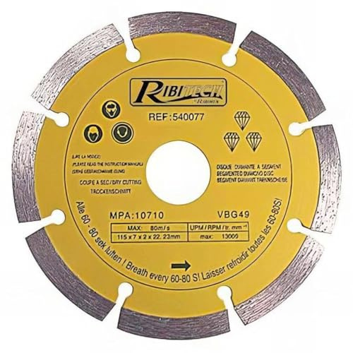 Segment Diamantscheibe 230 mm - Klasse A - Präziser Zuschnitt auf Beton und Stein - lange Lebensdauer D-Work