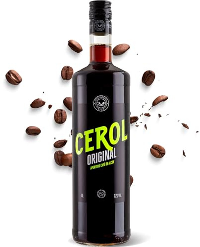 Café Licor Cerol Original 1L – Aperitivo de Alcoy – Bebida Espirituosa de Café Arábica Natural – Diferente al Licor de Café Convencinal - Sabor Auténtico y Elaboración Artesanal – Licores Sinc