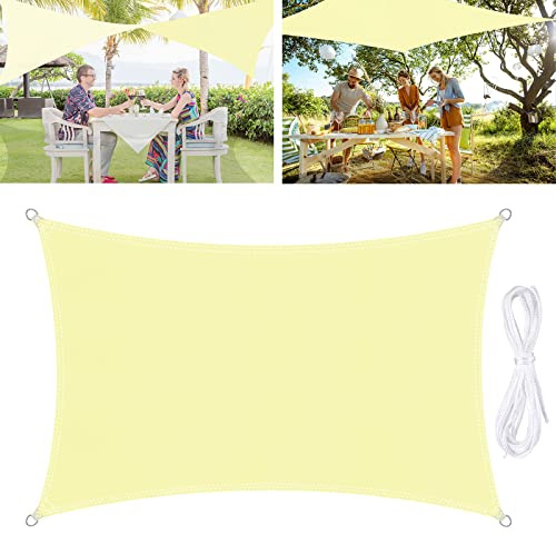 TedGem Vela de Sombra, Vela de Sombra Rectangular, protección Rayos UV, Toldo Resistente e Lmpermeable, para Patio, Exteriores, Jardín (2X3M)