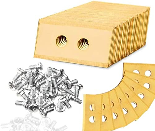 45 lames en titane pour Worx Landroid, lame de rechange avec 90 vis, longue durée de vie - Pièces de rechange et accessoires pour robot tondeuse