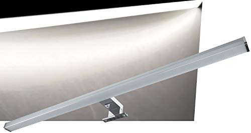 ChiliTec LED Spiegelleuchte Badezimmer Lampe 78cm 14Watt 2000 Lumen IP44 Spiegelschrank Leuchte Wand- und Aufbau Montage Beleuchtung für Schrank Spiegel Bad Alu-Optik Neutralweiß