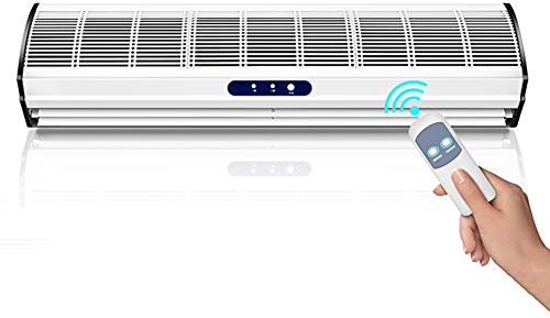 Rideau d'air à télécommande sans Fil Mural Commercial de 0,9 m, 1,2 m/Coque antirouille/Grand Volume d'air/Ultra Silencieux/Direction du Vent réglable