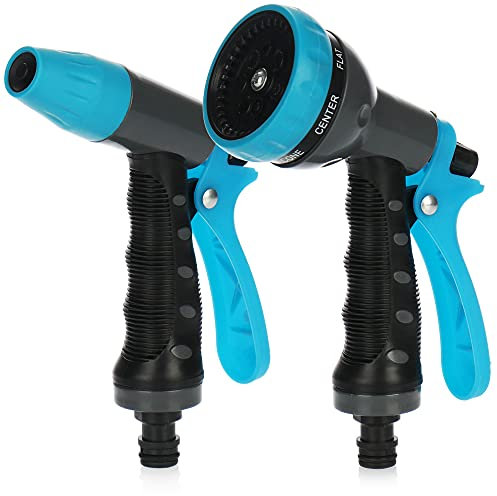 com-four® 2-teilges Gartenbrause Set - Garten Handbrause für Wasserschlauch - Multibrause zur Bewässerung von Garten, Beeten und Pflanzen (Set06 - Gartenbrause & Spritze)