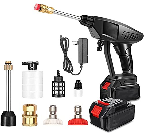 GJXJY Nettoyeur Haute Pression Portable sans Fil Haute Pression Lavage De Voiture avec Batterie Au Lithium pour Voitures Jardins Travaux De Nettoyage De Fenêtres