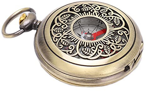 Kompass Wandern, langlebiges, stoßfestes, wasserdichtes Messing-Campingwerkzeug Metall Pocket Kinderkompass Wandercampingjagd klettern Militärnavigationsinstrument für die Navigation im Freien