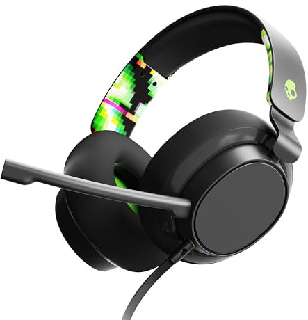 Skullcandy SLYR Cuffie da Gioco Multipiattaforma con Filo, Compatibili con Xbox, Playstation e Computer - Verde