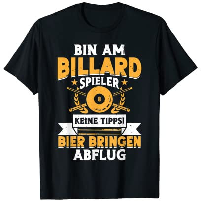 Lustiges Billard Pool & Snooker Bier Geschenk Party T-Shirt
