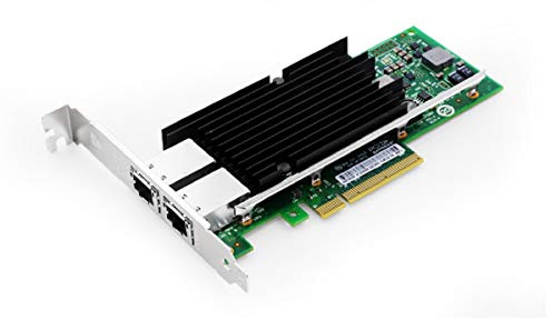 10Gb PCIe x8/x16 Converged Ethernet Network Card, Copper RJ45 Ports LAN Card NIC with Intel X540 Controller Server Support Windows Server/Windows/Linux/Vmware ESXI (X540-AT2 (RJ45 Port x 2))