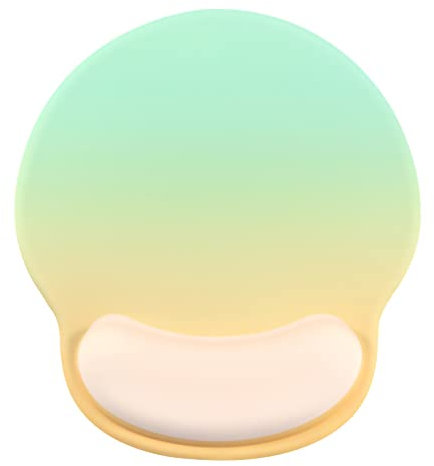 Tappetino per mouse ergonomico in gel alla moda e personalizzato, per accessori da scrivania da ufficio, fondo antiscivolo, comodo per giochi, computer e laptop, piccolo tappetino per mouse (giallo e