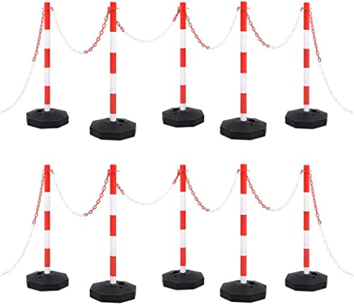 DMS- SET 10 PALETTI SEGNALETICI/PARCHEGGIO + CATENA DA 15 MT + 18 GANCI AD ESSE