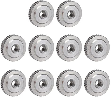 Rändelmutter, Rändelmutter aus Edelstahl 304, Weibliche Rändelrad-Sicherungsmutter, Adapter, Gerändelter Flachkopf, Durchgangsloch, Handfestziehende Mutter Für 3D-Druckerteile(M3)