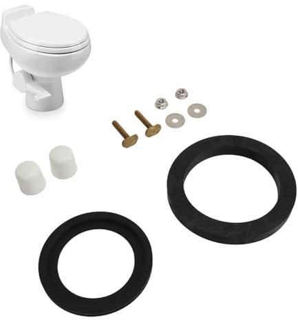 TKSE Kit Guarnizione Scarico WC, 385311652 Hardware di Montaggio Guarnizioni WC per Camper Set Guarnizioni per Scarico Flangia per Dometic 300 310 320