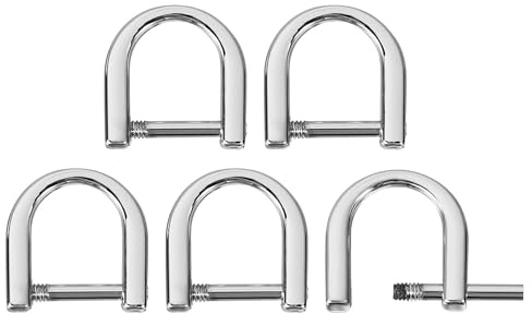 QUARKZMAN D-Rings Schraubenschäkel Zinklegierung Hufeisen U-förmige D-Ring-Schnallen für DIY Lederhandwerk Schlüsselanhänger