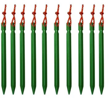 10er-Pack Zeltheringe 18 cm Ultraleichte Zeltheringe aus Aluminium Outdoor-Zeltheringe Heringe Zeltzubehör Ausrüstung, Silber, A