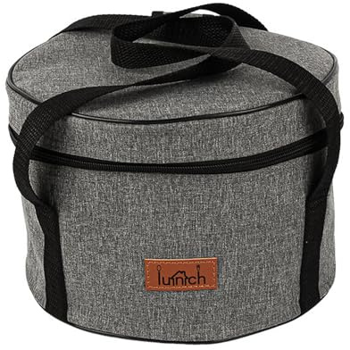 Hosoncovy Borsa portatile da campeggio per pentole e padelle da campeggio, borsa da viaggio per picnic, borsa da trasporto per alimenti, borsa termica da campeggio, per campeggio all'aperto (grigio)