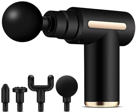 DAYMGear Massagepistole - Leises Muskel Percussion Massagegerät mit 6 Geschwindigkeiten & 4 Aufsätzen - Handmassagegerät für Rücken, Schulter & Körperentspannung