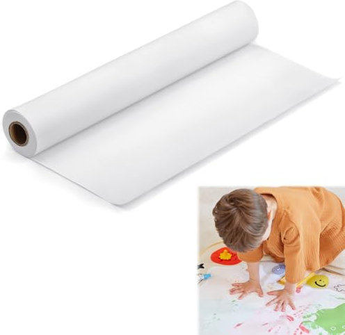 Zeichenpapier Rolle,papierrolle malen kinder,Malpapier Rolle Kinder,30cm x 15m Weiße Papierrolle,Zeichenrolle Kinder Künstler Skizze Malerei Papier,Recycelte Staffeleipapier für Kleinkinder Studenten