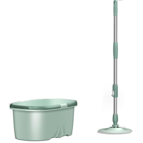PBENO Fregona Cubo for fregona de Acero Inoxidable Giratorio de 360 ​​Grados for el hogar, for no Lavar a Mano, con Agua al presionar