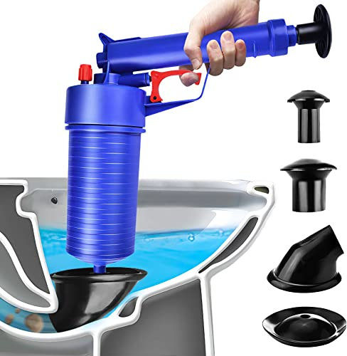 Toiletten Pömpel WC Verstopfung WC Pömpel Pressluft Rohrreiniger 9 in 1 Toilet Plunger für Toilette/Waschbecken/Badewanne/Bodenablauf