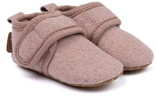 Mikk-line Zapatos de bebé para gatear, suaves y suaves, con suela de ante de imitación antideslizante, zapatillas cálidas de fieltro para niños y niñas, perfectas para 0-48 meses, Rosa, 3-4 años