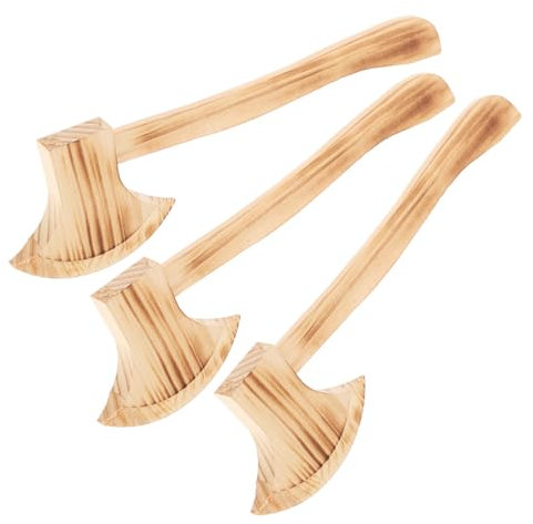COLLBATH Lot De 3 Haches en Bois Rétro pour Halloween Jouets pour Garçons Et Filles Jouets De Farces Sûrs pour Les Fêtes Dhalloween