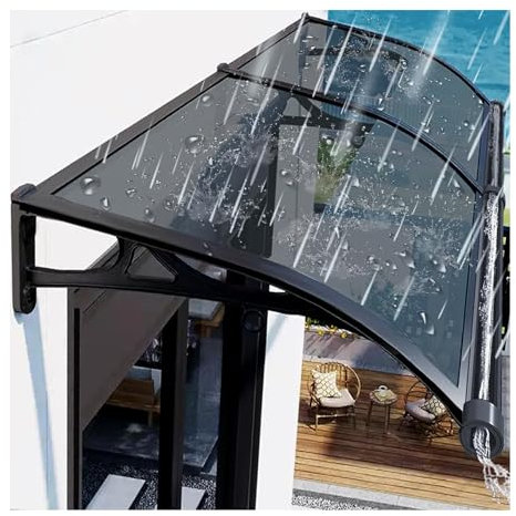 Large Sink Door Canopy Outdoor，Transparent Front Door Canopy，Window Rain Shelter，Invisible Window Rain Shelter，Suitable For Awnings On Terraces, Balconies And Bay Windows.(120cm/47in*440cm/1