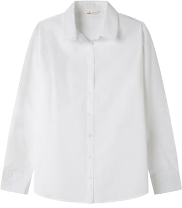SPRINGFIELD Nueva Camisa De Estructura con Bordado De Árboles, Blanco, 40