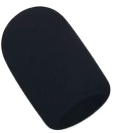 Schaumstoff-Mikrofonabdeckung Handmikrofon Windschutz für JBL PartyBox Encore2 Wireless Mic (schwarz)