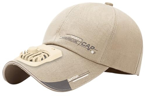 Sol de protección Solar, Sombrero con Ventilador, 2 Ventilador de Carga USB de Velocidad de Viento, Gorra de béisbol silenciosa Ajustable, protección Solar portátil para Viajes de Verano Unisex, DEPO