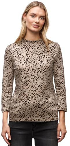 Damen Basic Leo Turtleneck Shirt