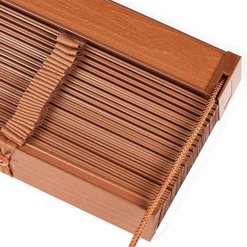 Persianas venecianas de madera con listones de 5 cm, cortinas opacas horizontales para el hogar y la oficina, cortinas de privacidad para ventanas, elegantes persianas interiores perfectas para