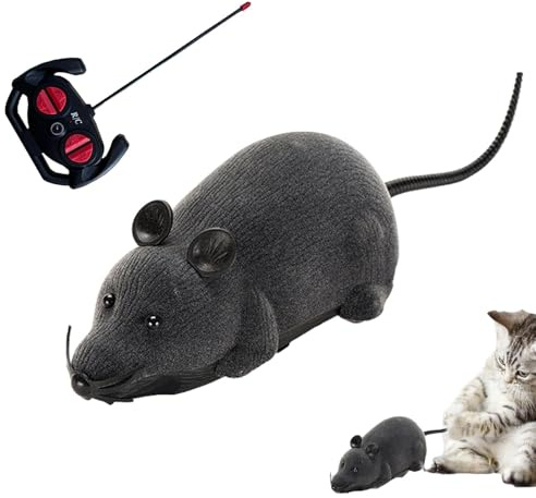 Ferngesteuertes Katzen-Maus-Spielzeug – Interaktives Ratten-Katzenspielzeug, Kabellose Elektronische Maus, Perfekt Für Erwachsene Und Kätzchen | Ein Besseres Geschenk Für Ihre Katzen, Hunde, Haustiere
