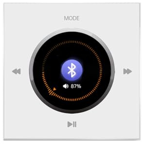 Koolenry Haut-Parleurs de Plafond D'Amplificateur 2x25W Mural avec Panneau de Commande Audio Bluetooth 86 pour Le Système de Musique de Fond de Maison B