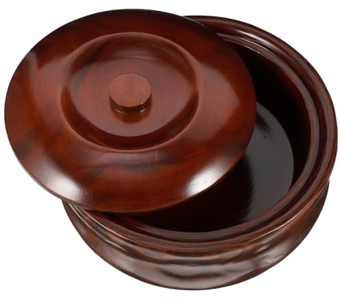 Toyvian Cuenco de Madera con Tapa para Snacks y Frutas Bandeja Retro Resistente para Hogar y Tienda Fácil de Limpiar y Proteger Alimentos