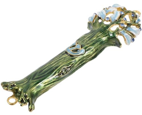 BAZEITFLOW Mezuzá de Bendición para Puerta Metálica con Pergamino Judaica Decorativa para Hogar Judaico Uso Religioso Protección y Decoración Janucá Elegante