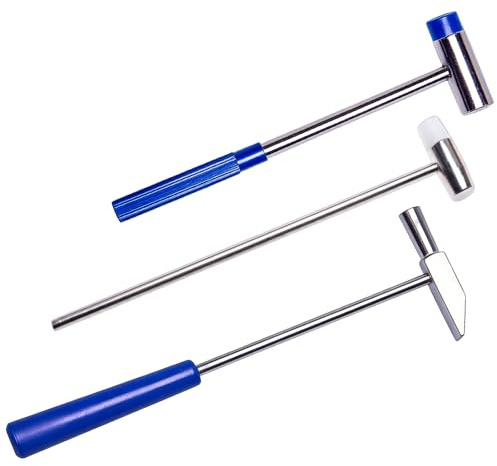 3Pcs Small Hammer, Pin Hammer and Mini Hammer, Compact Tack Hammer for Picture Hanging and Jewellery Making, Lightweight Mallet Hammer with Stubby Handle Design