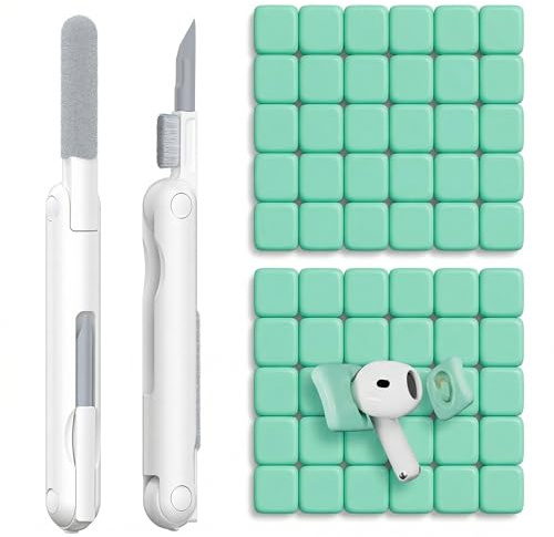 JTENGYAO Kit de limpieza para Airpods, auriculares Bluetooth 3 en 1, bolígrafo de limpieza con 60 masillas de limpieza, para puerto de carga de teléfono Airpods Pro, auriculares, iPhone, iPad