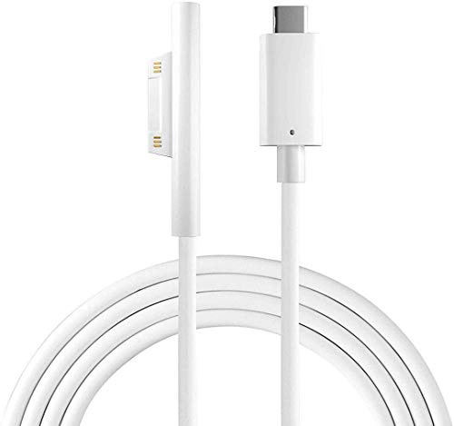 Sisyphy Surface USB C Ladekabel, anschließen Kompatibel mit Microsoft Surface Pro7 Go2 Pro6 5/4/3 Surface Laptop1 / 2/3 & Surface Book, Funktioniert mit 45 W 15V3A USBC Charger PD