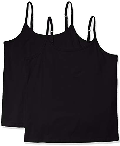 Amazon Essentials Women's Tank Top Camisole Pack, Plus Size, Pack of 2, Black, XL Plus