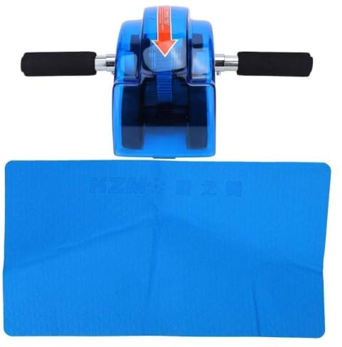 AB Roller Sport Wheel, Bauchmuskeltrainer Exercise Wheel Fitness Home Workout Whell mit Ausrüstung und Matte(Blau)