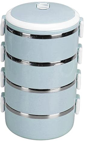 Pilipane Fiambrera,Termo para Comida Caliente, contenedor de Comida, Fiambrera térmica de Acero Inoxidable, Hebillas de Seguridad con Anillo de Sellado de Silicona Aislado(Four Floors-Rosa)