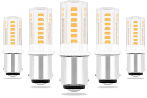 JINLONTA 4W Bajonett B15d Nähmaschinenbirne 460LM Warmweiß 3000K Nicht Dimmbar 220-240V Äquivalente 40W Glühlampe Doppelkontakt Bajonett B15D für NäHmaschine Leuchtmittel, Dunstabzugshaube, 5 Stück