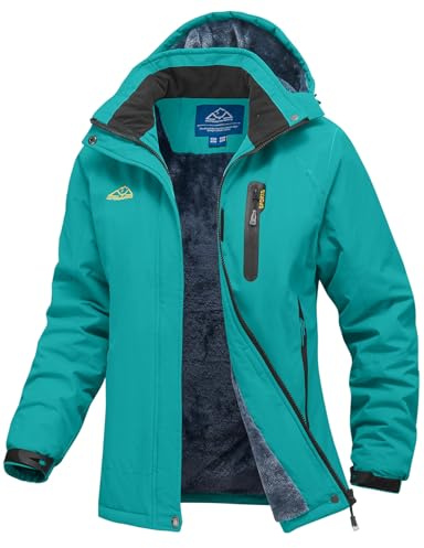 donhobo Women's Waterproof Hiking Jackets,Winter Ski Jackets Blue L