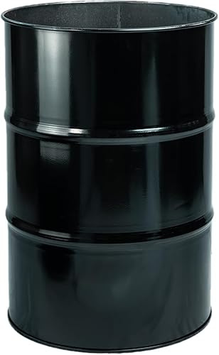 Ölfass Tonne Fass Metallfass Blechfass 200l Schwarz Lackiert Ø 59cm