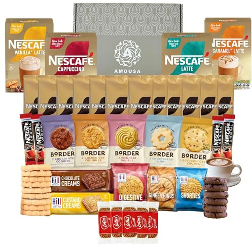 Instant Coffee Gift Set – This Coffee Hamper includes 46x Items | Gift Set for Women & Men