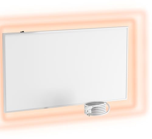 UMBRELLA® Pannello riscaldante a infrarossi da parete [SENZA TERMOSTATO] – Riscaldamento a infrarossi per montaggio a parete – Stufa a infrarossi in cristallo di carbonio – Adatto per il bagno - 450W)