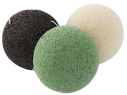 Healeved 3piezas Esponjas Limpiadoras Faciales Naturales Esponjas Redondas De Lavado De Cara Suaves Para De Cuidado Facial De Diaria