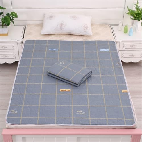 LVYUDS Inkontinenz Bettunterlage Große Krankenhaus Heime Krankenpflege, Auslaufsicher Atmungsaktiv Inkontinenzunterlage Waschbar Wiederverwendbar Inkontinenzauflage Sofa(100 * 150cm,Grey A)