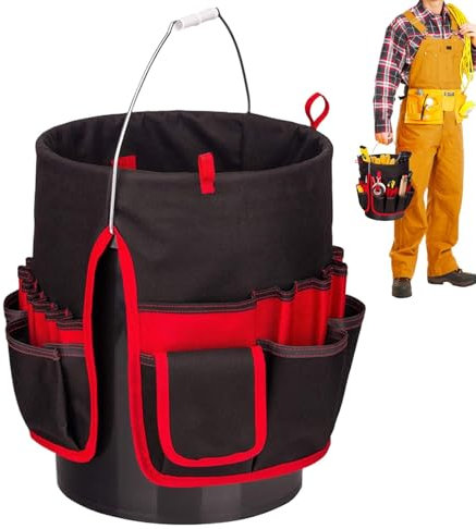 Genérico Tool Organizer Bucket, Garden Tool Bucket Organizer, Cleaning Cart Organizer, Multifunction Tool Belt With Multiple Pockets,